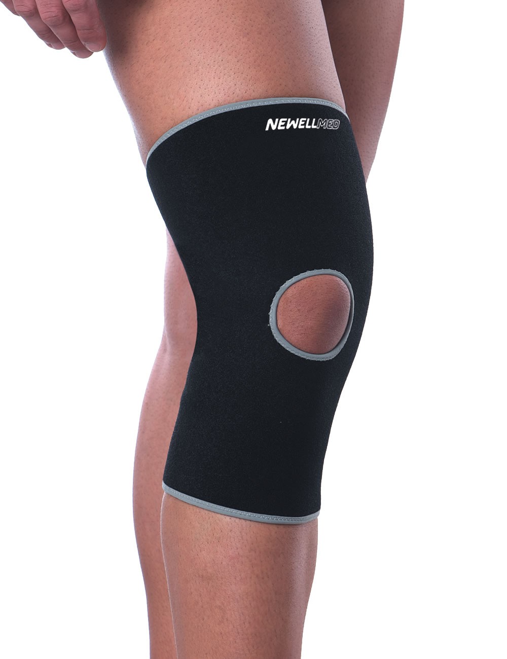 Knee support with hole